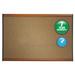 Quartet Prestige Colored Cork Bulletin Board 36 x 24 Brown Surface Light Cherry Fiberboard/Plastic Frame