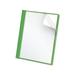 Clear Front Report Cover 3 Fasteners Letter 1/2 Capacity Green 25/Box