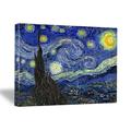 Starry Night By Vincent Van Gogh Stretched Canvas Print Gallery Wrapped; One 14x11in Hand-Stretched Canvas