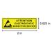 Attention Electrostatic Sensitive Device Stickers (5/8 x 2 inch 300 Stickers per Roll Fluorescent Yellow) for Shipping & Mailing