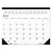 House of Doolittle-1PK Recycled Academic Desk Pad Calendar 18.5 X 13 White/Blue Sheets Blue Binding/Corners 14-Month (J