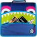 Case-it The Mighty Zip Tab Zipper Binder - 3 Inch O-Rings - 5 Color Tab Expanding File Folder - Multiple Pockets - 600 Sheet Capacity - Comes with Shoulder Strap - Monster Design D-146-ME