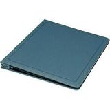 8.5 x 11 Post-Bound Style Presentation Book with Padded Front Cover Blue Linen Texture