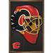 NHL Calgary Flames - Mask 16 Wall Poster 22.375 x 34 Framed