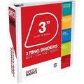 3 Ring Binder 3 Slant D-Rings White Clear View Pockets by Ring Binder Depot