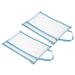 Uxcell Nylon Document Zip Pouch with Handle A4 Mesh Clear Files Bag Light Blue 2 Pack