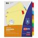 Avery Insertable Big Tab Dividers 8-Tab Double-Sided Gold Edge Reinforcing 11 x 8.5 Buff Assorted Tabs 1 Set Each