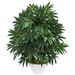 Nearly Natural 30in. Bamboo Palm Artificial Plant in White Planter
