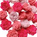 Pink Rose Flower Heads 24Pcs/Set Artificial Foam Roses 2 Gradient Tone Fake Flowers DIY Decorative Wreath Art Crafts Decorative Wedding Decorations 1.25 x1.25