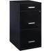 Scranton & Co 18 D Metal Filing Cabinet with 3 Drawers in Black