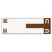 Smead AlphaZ Color-Coded First Letter Combo Alpha Labels H/U 1.16 x 3.63 Dark Brown/White 5/Sheet 20 Sheets/Pack (67159)