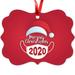 Soul DÃ©cor 2020 Ornament Merry Christmas 2020 Ornament Large 3.75 Rectangle Metal Ornament Velvet Pouch Included