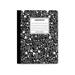 Composition Book 4 sq/in Quadrille Rule Black Marble 9.75 x 7.5 100 Sheets 6/Pack