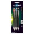 uni-ball Jetstream Retractable Ballpoint Pen Bold Pen Point - 1.4 mm Pen Point Size - Retractable - Black Blue Red Pigment-based Ink - Blue Stainless Steel Barrel - 3 / Pack