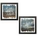 Gango Home Decor Contemporary Wild Wishes I With God & II Live by Faith by Laura Marshall (Ready to Hang); Two 12x12in Black Framed Prints