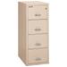 FireKing 4-Drawer Vertical Fireproof File Cabinet 31 Depth Letter Size 1-Hour Fire Resistant Impact Rated Cabinet High-Security Keylock 30 Min. Protection for Media Files Champagne