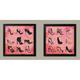 Buy the Shoes; Popular Trendy Hot Pink and Black Shoe Prints; Two 12x12in Black Framed Prints Ready to Hang!