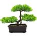 Small Artificial Bonsai Tree Fake Plant Potted Tree House Plants Japanese Pine Bonsai Plant Faux Bonsai for Home Indoor Decoration Office Windowsill Yard Desktop Display Trees Zen Decor