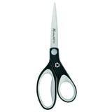 Kleenearth Soft Handle Scissors 8 Long 3.25 Cut Length Black/gray Straight Handle | Bundle of 5 Each
