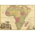 1725 English Map Of Africa Identifying Kingdoms And Within The Large Regions Barbary History (24 x 18)