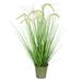 Vickerman 36 Artificial Potted Green Grass and Cattails.