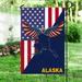 FLAGWIX American Flag - Alaska Flag American Eagle Alaska Flag TRL1430Fv32 - Garden Flag (11.5 x 17.5 )