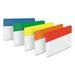 4PK Post-it Solid Color Tabs 1/5-Cut Assorted Colors 2 Wide 30/Pack (686ROYGB)