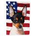 Caroline s Treasures Toy Fox Terrier American Flag Garden Flag