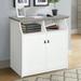 Saint Birch Finley White 2-Door Vertical Filing Cabinet