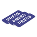 Press 1 x 3 Name Tag/Badge Blue (3 Pack)