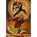 San Antonio Texas Dia De Los Muertos Marionettes (16x24 Giclee Gallery Art Print Vivid Textured Wall Decor)