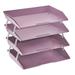 Acrimet Facility Letter Tray 4 Tiers (Solid Purple Color)