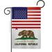 Americana Home & Garden G142556-BO 13 x 18.5 in. USA California American State Vertical Garden Flag with Double-Sided House Decoration Banner Yard Gift