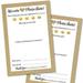 50 Suggestion Cards - Comment Cards for Customers Restaurants Bed & Breakfast Decor and Bulk Hotel Supplies for Guests - Kraft Style Feedback Cards and Suggestion Box Cards -Forms for Small Business