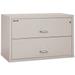 FireKing 2-Drawer Lateral Wide Fireproof File Cabinet 44 Depth Letter/Legal Size 1-Hour Fire Resistant Impact Rated Cabinet High-Security Keylock 30 Min. Media File Protection Platinum