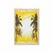 Palm Tree Wall Art with Frame Holiday Theme a Sunny Tropical Place with Palm Trees Illustration Print Printed Fabric Poster for Bathroom Living Room 23 x 35 Yellow and White by Ambesonne