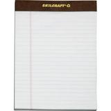 AbilityOne 7530013723107 SKILCRAFT Legal Pads Wide/Legal Rule Brown Leatherette Headband 50 White 5 x 8 Sheets Dozen