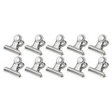 HGYCPP 10Pcs Metal Bulldog Grip Clip Food Sealer Bag Clamp Paper Document Ticket Binder