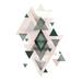 Pink Green Geometric 1 Poster Print by Urban Epiphany Urban Epiphany (18 x 24)