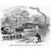 Boston: Foundry 1855. /Ncyrus Alger S Iron Foundry In Boston Massachusetts. Wood Engraving American 1855. Poster Print by (24 x 36)