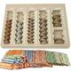 Coin Counter Sorter Money Tray - Bundled with 64 Coin Roll Wrappers Bundle â€šÃ„Ã¬ 6 Compartment Change Organizer and Holder with Secure Cover - Ideal for Bank Business or Home Use