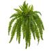 Nearly Natural 35 Boston Fern Artificial Plant (Set of 2) Plastic Green