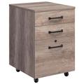 Urban Three Drawer Mobile File Storage Pedestal 18 W Weathered Walnut