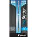 PilotÂ® Betterâ„¢ Retractable Ballpoint Pens Fine Point 0.7 mm Translucent Blue Barrel Blue Ink Pack Of 12 Pens