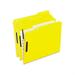 Colored Folders with Two Embossed Fasteners 1/3-Cut Tabs Letter Size Yellow 50/Box