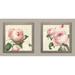 Gorgeous Pink Floral Rose Bud and Butterfly Prints by Katie Pertiet; Two 12x12in Distressed Framed Prints