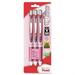 Pentel EnerGel Pink BCA Ribbon RTX Liquid Gel Pens Medium Pen Point - 0.7 mm Pen Point Size - Refillable - Retractable - Black Gel-based Ink - Pink Barrel - Metal Tip - 3 / Pack