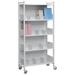 American Made Versa Open Style Painted Steel Chart Rack 4 Tier By Omnimed (Moveable Shelf Dividers)