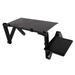 Adjustable Angle Tilt Laptop Cooling Stand & Lap Desk for Bed Couch w/ Mouse Pad Black