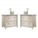 Home Square 2 Piece Engineered Wood Filing Cabinet Set in Chalked Chestnut